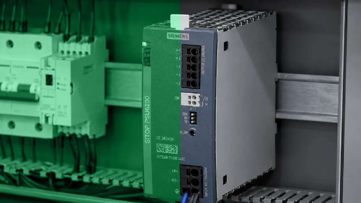 Siemens SITOP PSU6200 Hutschienen-Netzteil 24V DC in Schaltschrank