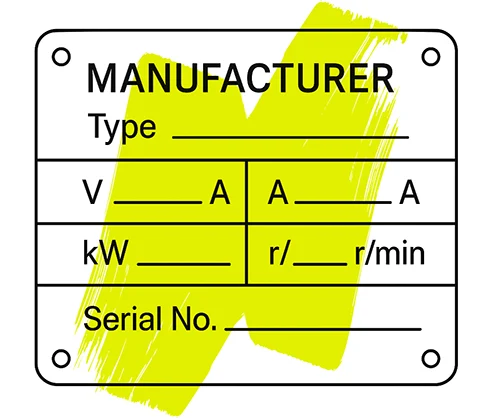 Mit dem Typenschild des zu ersetztenden Motors schnell zum neu konfigurierten Elektromotor Fachberater von SI.SERV identifiziert Ersatzmotor anhand eines Typenschilds