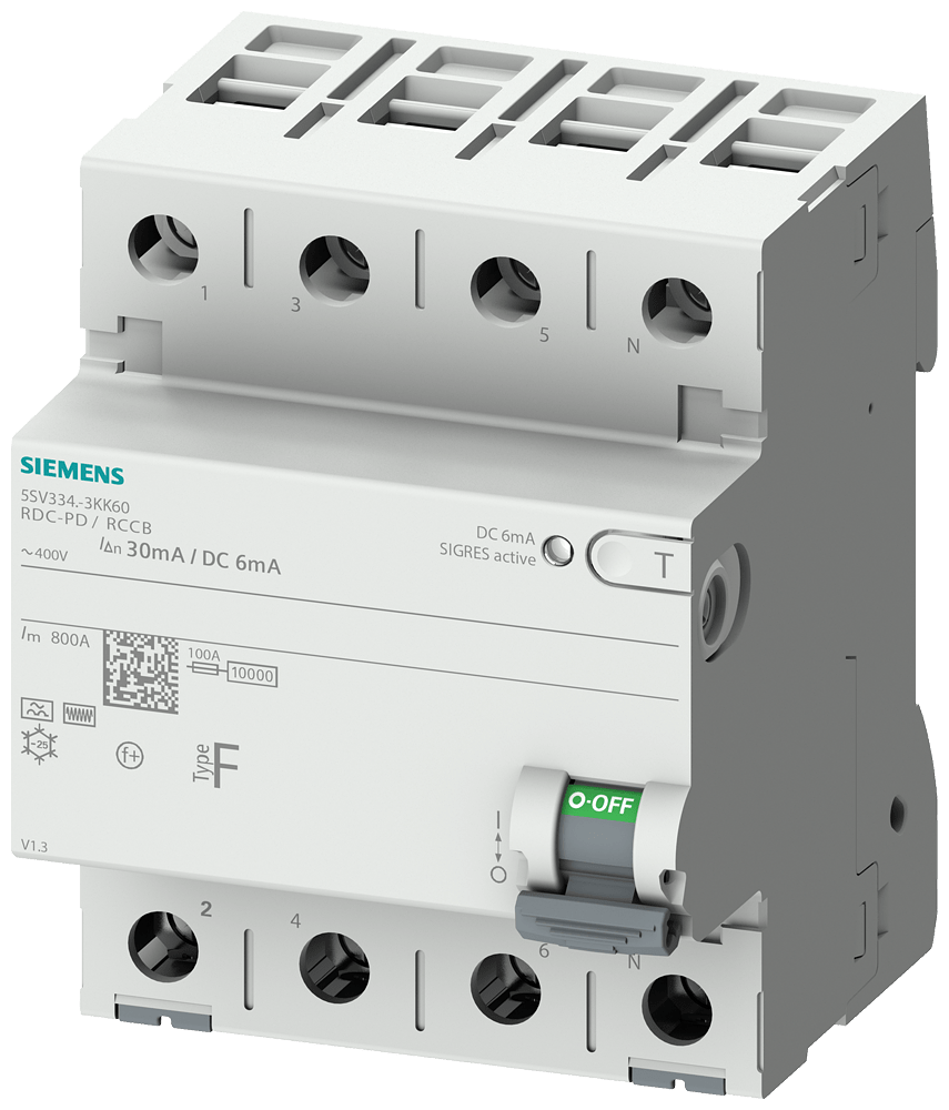 FI TYP F 25/4 30MA 6MA DC 4TE - 5SV3342-3KK60