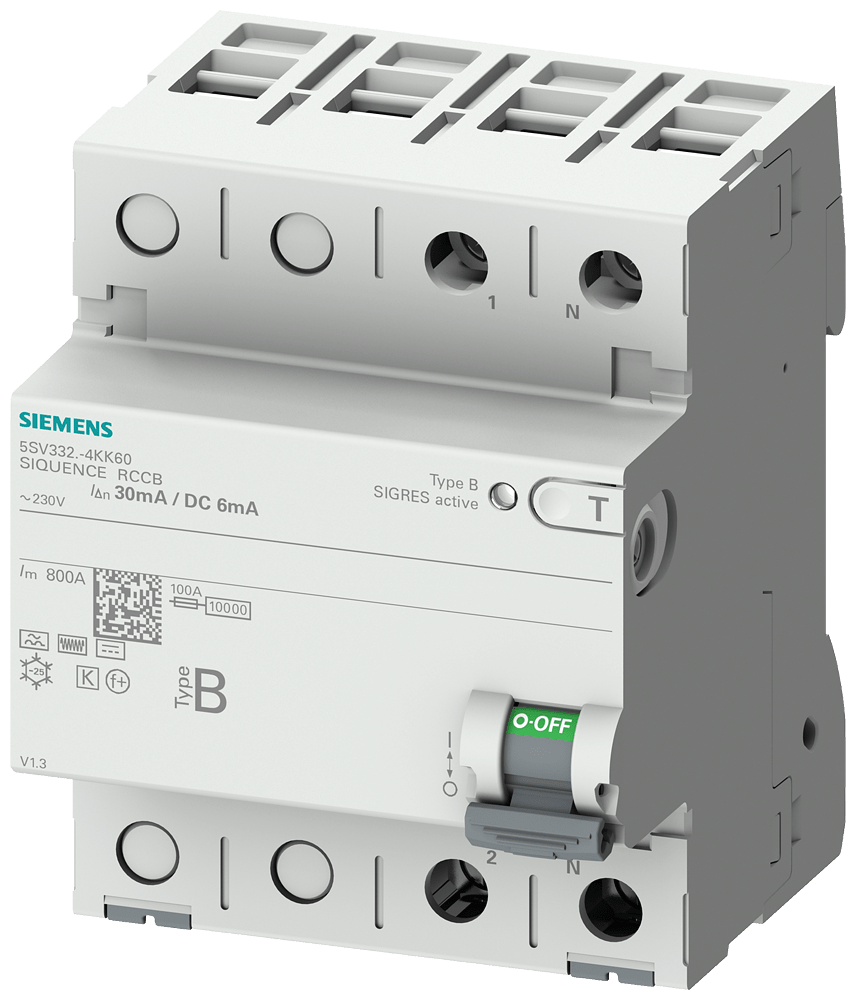 FI TYP B 63/2 30MA 6MA DC 4TE - 5SV3326-4KK60