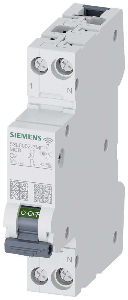 LS COM (RCM/EM) 230V 6kA, 1+N, C02 - 5SL6002-7MF