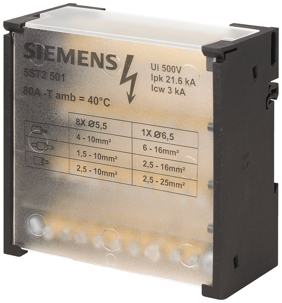 VERTEILERBLOCK 4POL 80A 500V - 5ST2501
